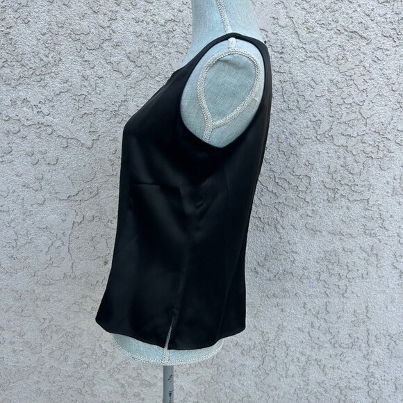 Eileen Fisher Black Silk Camisole Tank Top Layering Piece Small EUC - Picture 2 of 5